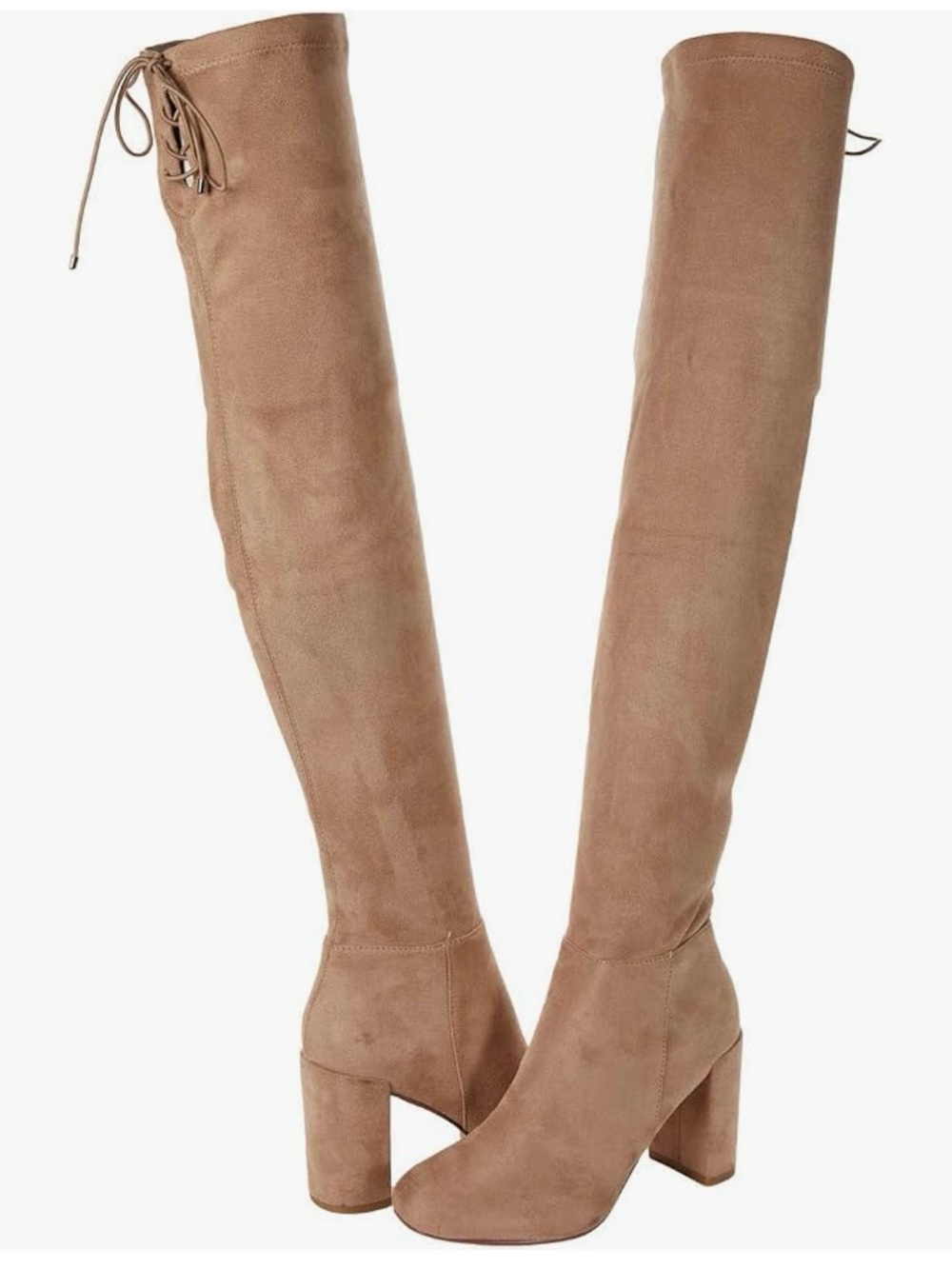 Chinese Laundry Taupe Over-the-Knee Block Heel Boots